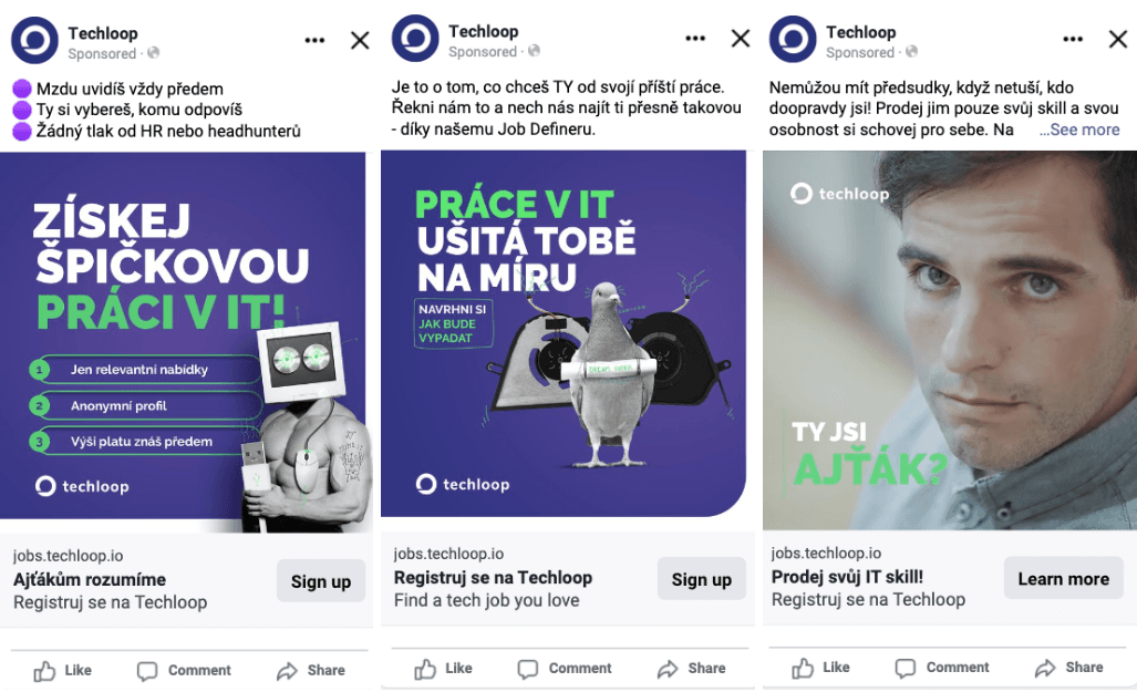 Techloop kampaň zaměřená na vývojáře